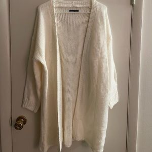 Shein white oversized cardigan